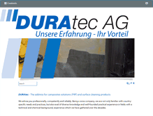 Tablet Screenshot of duratec.ch